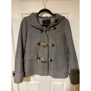 J Crew Melton Wool Duffle Toggle Hooded Coat Size: 4
